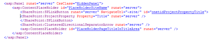 Sample code showing how to hide a sharepoint 2010 content place holder